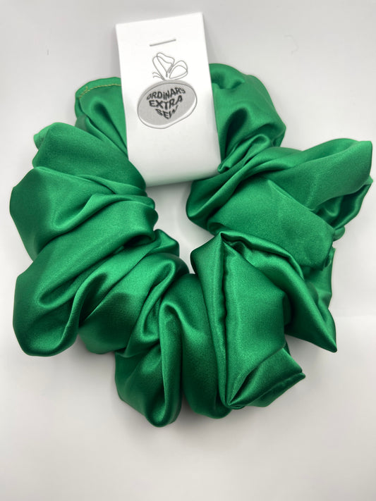 Green Silk Scrunchie | Grateful Green Scrunchie | Sewextraordinary