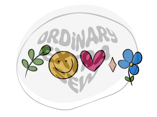 Handmade Digital Stickers | Smiley Flower Sticker | Sewextraordinary