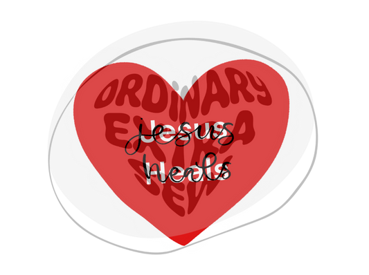 Jesus Heart Stickers | Jesus Heals Sticker | Sewextraordinary