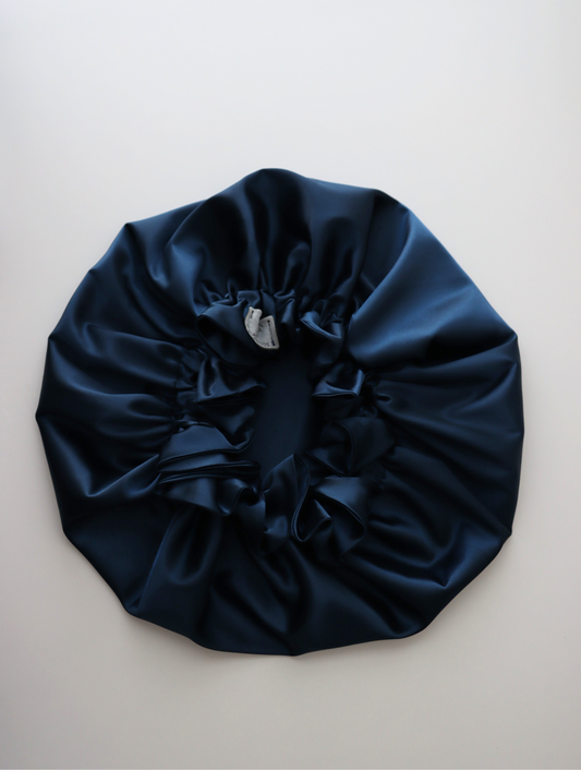 Wavy Blue Ruffle Bonnet