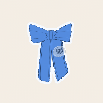 Blue Bow Sticker