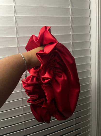 Blazing Red Ruffle Bonnet